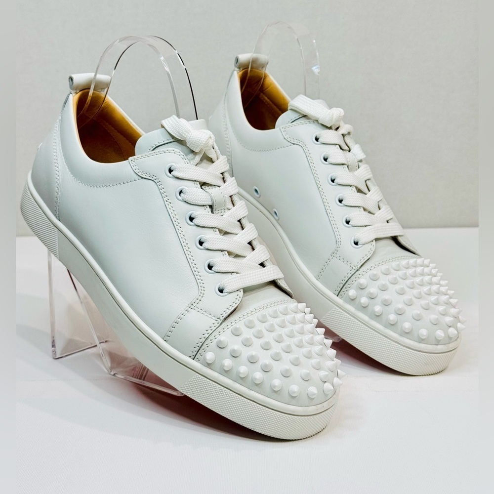 Christian Louboutin Louis Junior Spikes Leather Sneakers Size EU-42 Men’s Size 9 - Picture 2 of 15